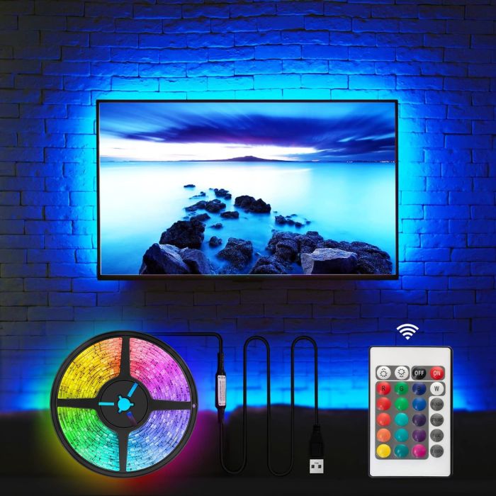 USB Powered TV LED Light Strip w/ Bias Ambient Lighting for Home Theater