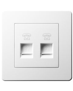 2-Gang-4-Wire-Rj11-Telephone-Outlet