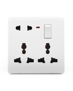 Double Universal Multi-functional Wall Socket with Switch