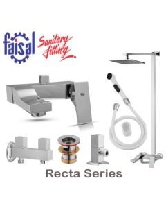 Faisal Sanitary recta series 4807 Single Lever complete 8 Pieces Bath set Chrome