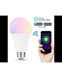 Smart WiFi Color Changing Bulb, 9W, Dimmable, Compatible with Alexa, Google Home Assistant, No Hub Required, Color Temp Adjustable