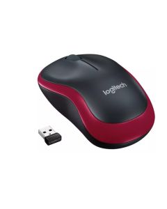 LOGITECH Wireless Optical Mouse M185  - Red and Black mixed color