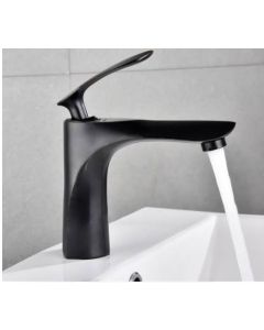 Mono Black Bathroom Wash Basin Tap Brass Material Hot and Cold Water