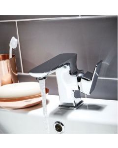 Side Lever Basin Mixer Tap & Waste