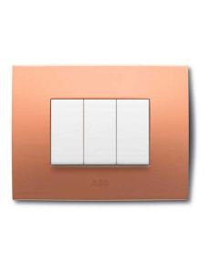 crayon-orange-switch-plate-abb-chiara-3-module-with-switches
