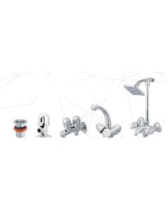 Complete Bathroom Set With Basin Mixer and Bibcocks