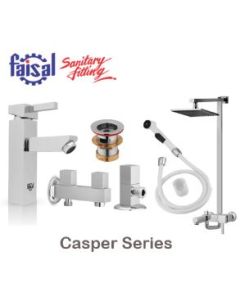 Faisal Sanitary casper series 4907 Single Lever complete 8 Pieces Bath set Chrome  BSFS4907