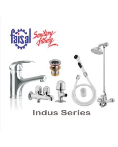 Faisal Sanitary Indus Series 2707 Single Lever complete 8 Pieces Bath set Chrome