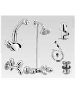 Faisal Sanitary Project Set 5107  Complete 8 Pieces Bath set in  Chrome 