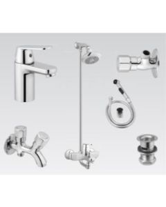 Faisal Sanitary Pearl series Single Lever 6407 8 pieces Complete Bath Set   BSFS6407